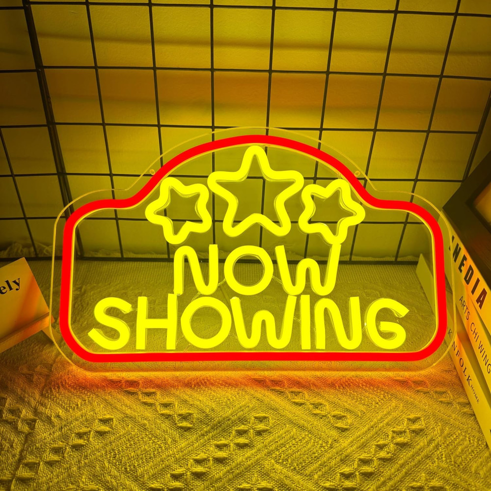 Неонова настінна вивіска Now Showing LED USB з регулюванням яскравості