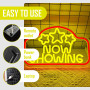 Неонова настінна вивіска Now Showing LED USB з регулюванням яскравості