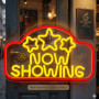 Неонова настінна вивіска Now Showing LED USB з регулюванням яскравості