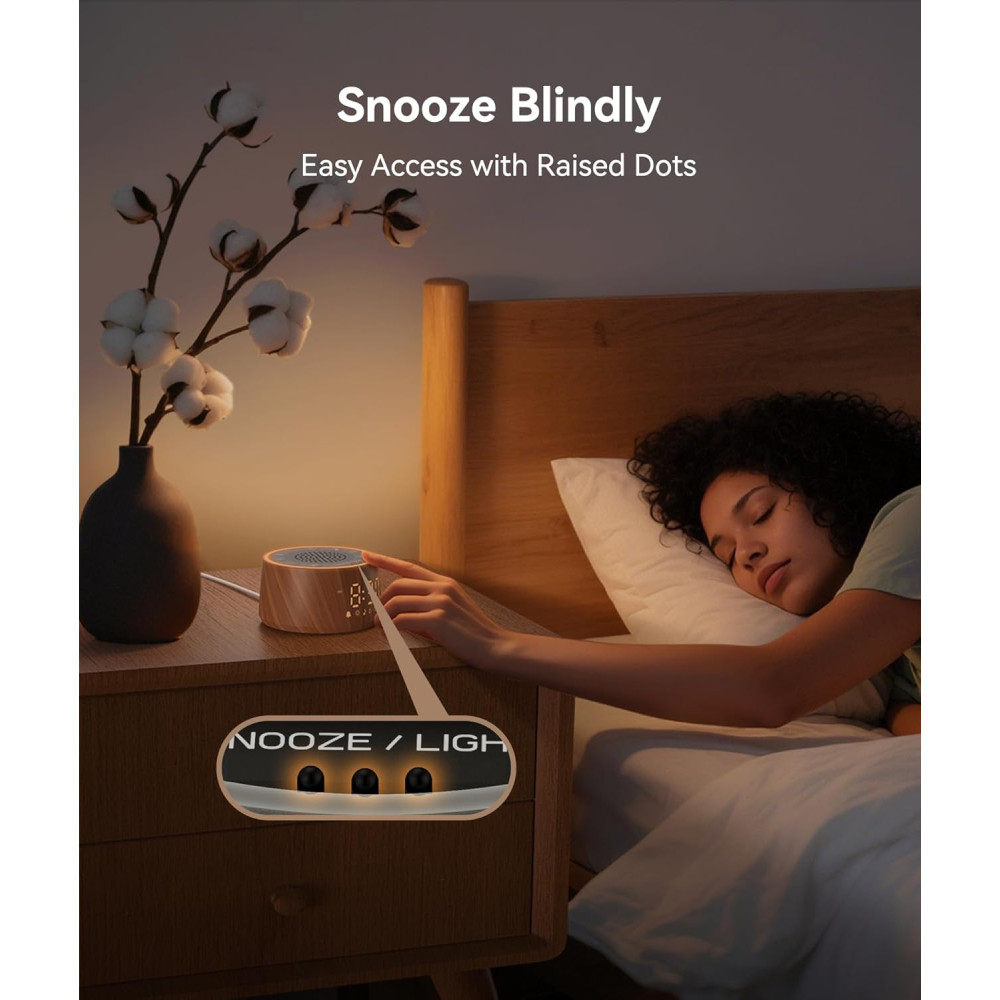 Звуковая машина белого шума Dreamegg с ночником и будильником
