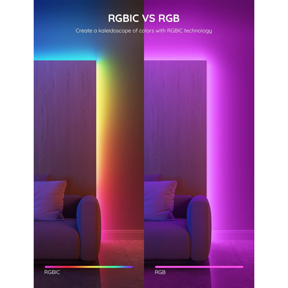 Світлодіодна стрічка Govee RGBIC 10 м Bluetooth музична синхронізація