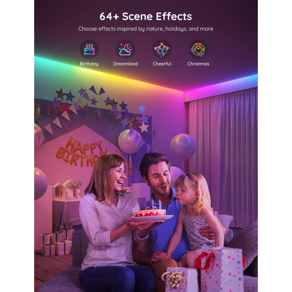 Світлодіодна стрічка Govee RGBIC 10 м Bluetooth музична синхронізація