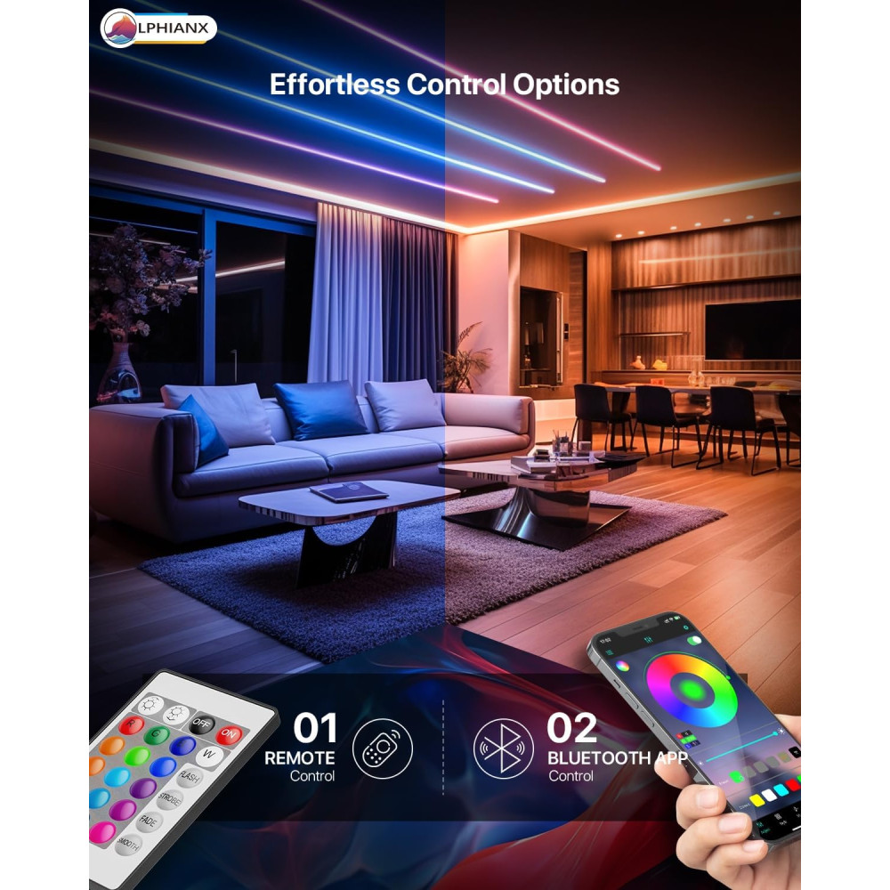 Светодиодная LED лента Lphianx 15м RGB с музыкальной синхронизацией