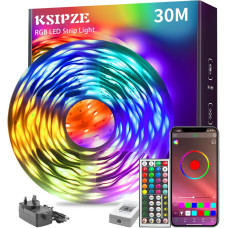 Светодиодная лента KSIPZE 30 м RGB с музыкальным режимом Bluetooth, пульт