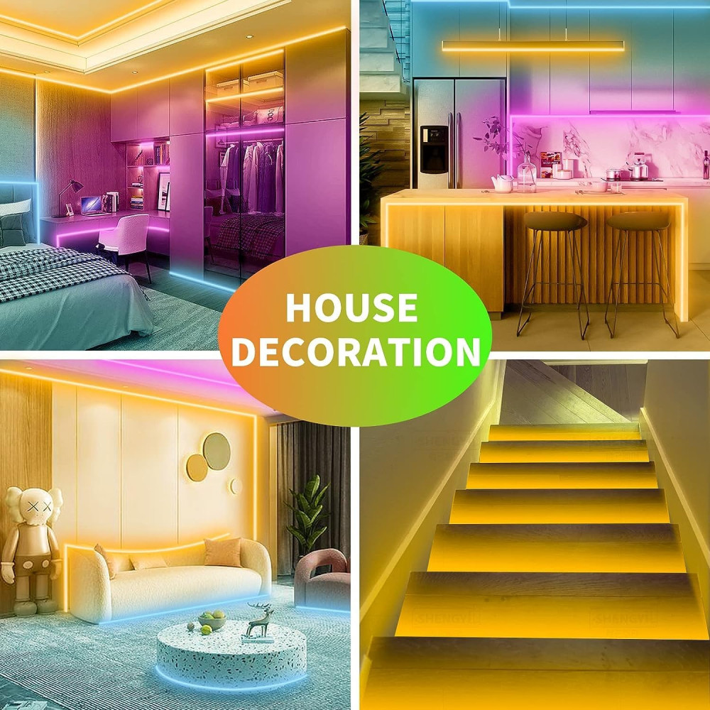 Світлодіодна стрічка KSIPZE 30 м RGB з музичним режимом Bluetooth, пульт