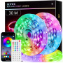 Светодиодная лента SINWE 30 м (2х15 м) RGB с музыкой приложение+пульт 