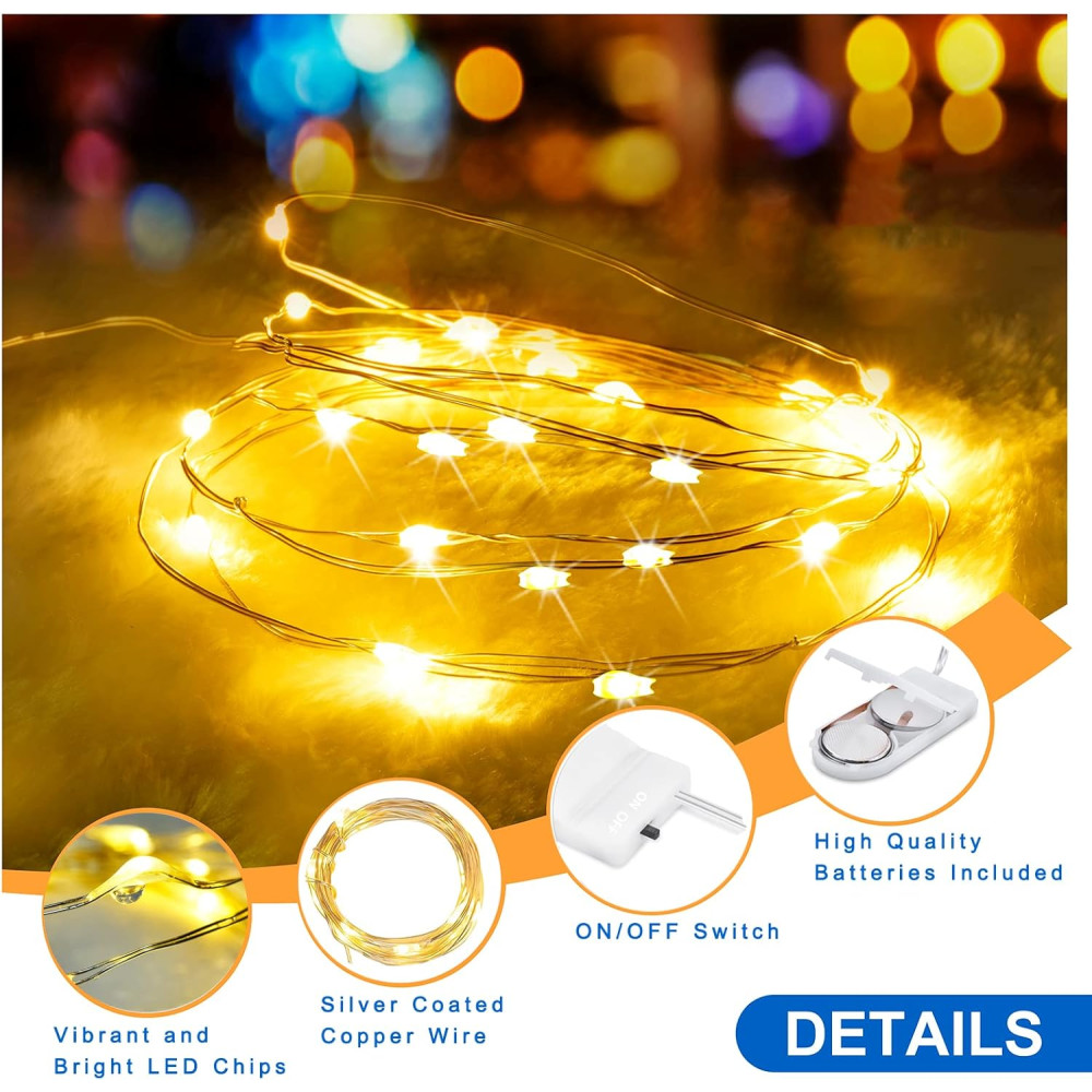 Светодиодные гирлянди ooklee на батарейках 6 шт по 2 м 20 LED