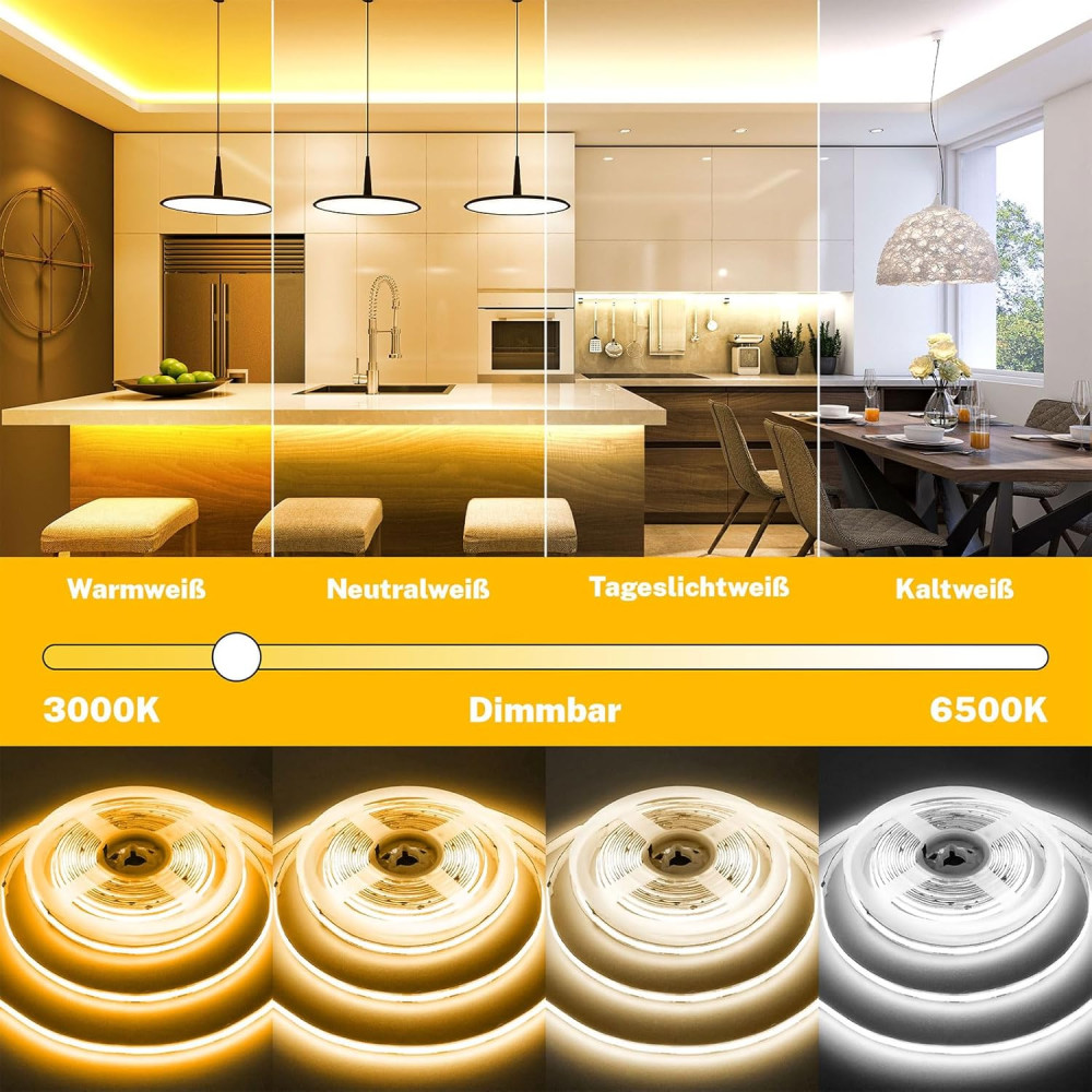 Светодиодная Smart COB лента Gliztech 7 м 3000K–6500K с пультом