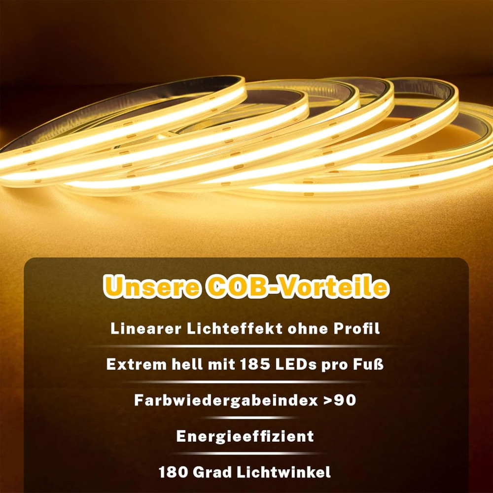Светодиодная Smart COB лента Gliztech 7 м 3000K–6500K с пультом