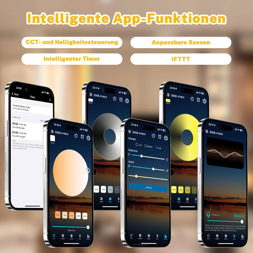 Светодиодная Smart COB лента Gliztech 7 м 3000K–6500K с пультом