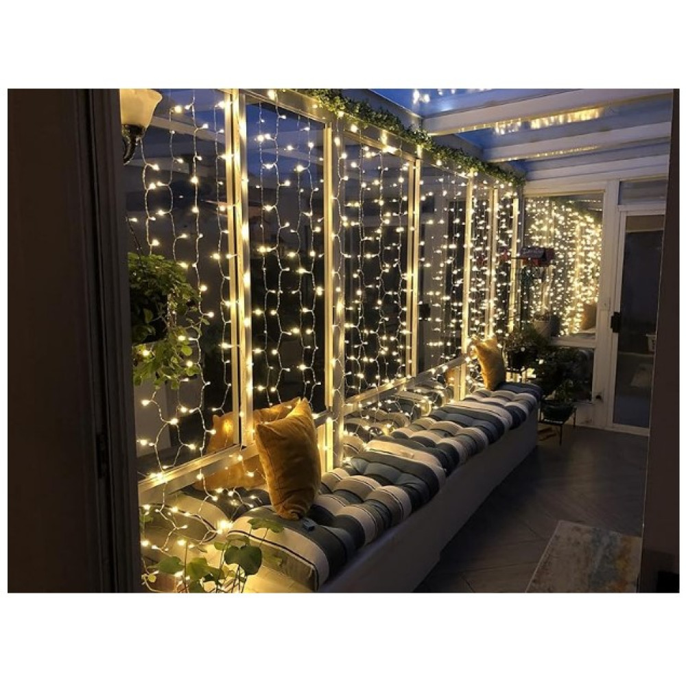 Гирлянда-штора Twinkle 600 LED 8 режимов 6м*3м