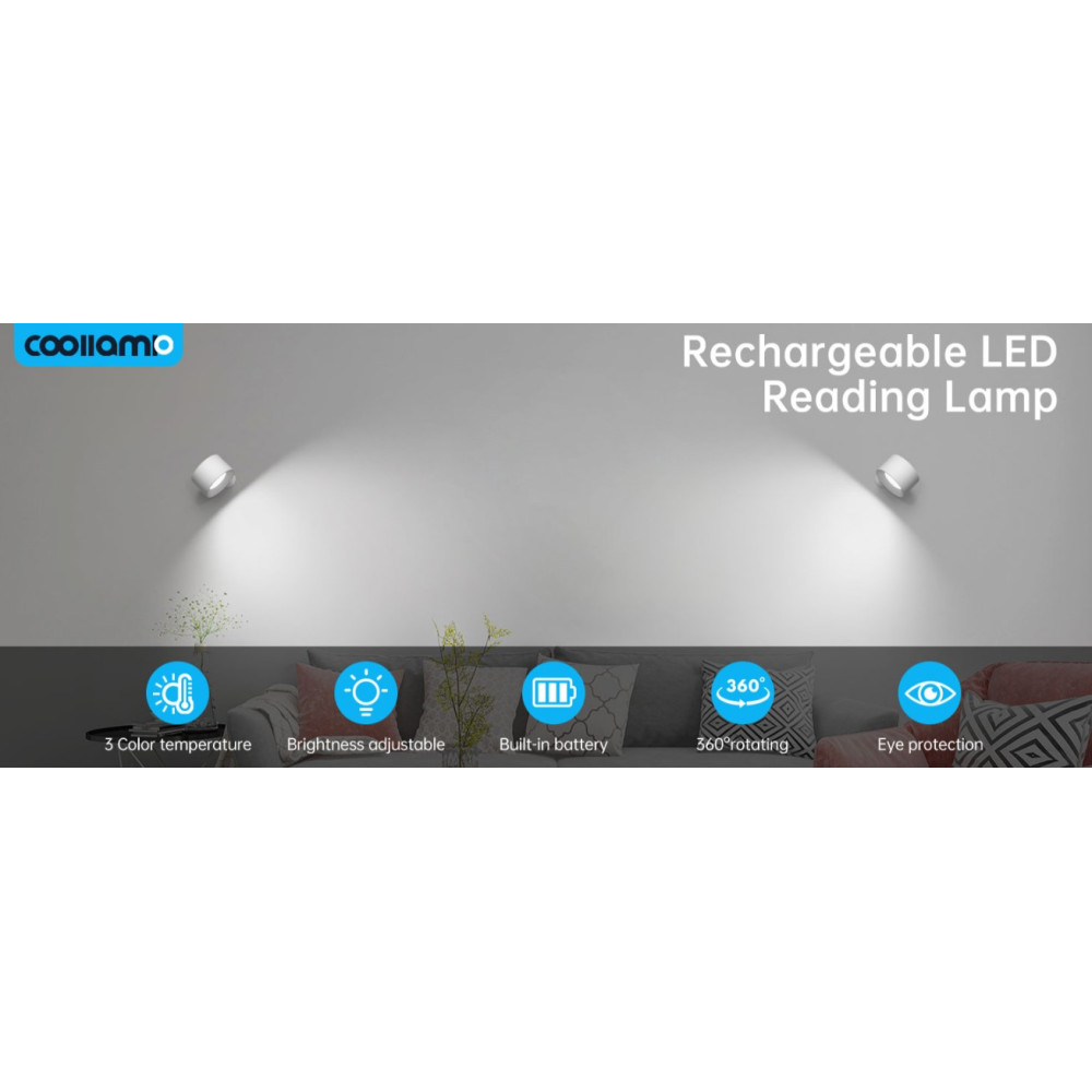 Бра на аккумуляторе Coollamp, комплект из 2 ламп с 3 цветовыми режимами