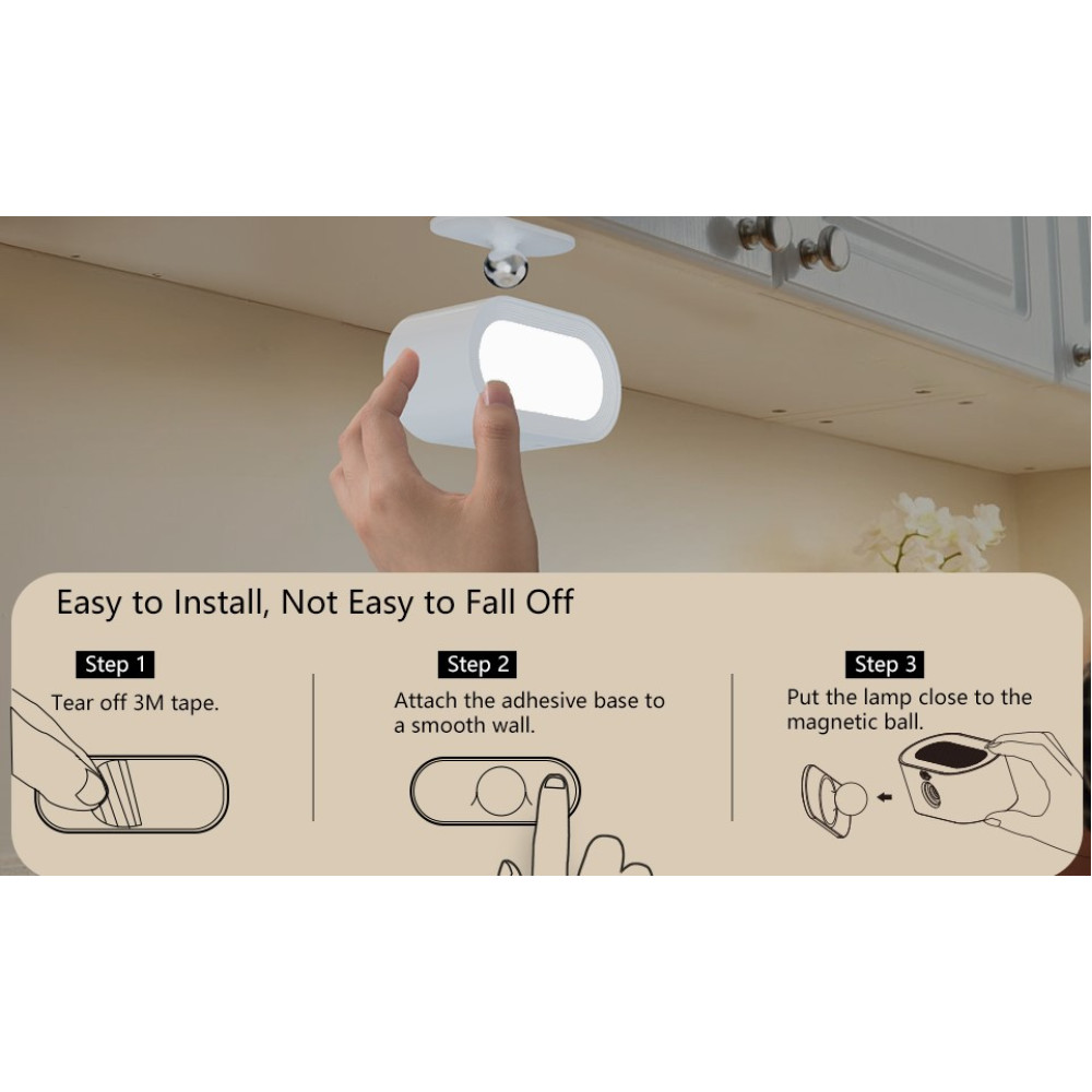 Аккумуляторный настенный светильник Coollamp с сенсорным управлением