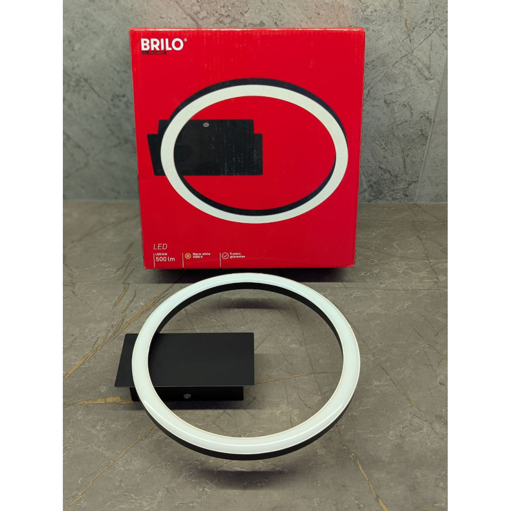 LED светильник BRILO 5W 500 lm 3000K теплый белый, размер 210 x 200 x 45 мм
