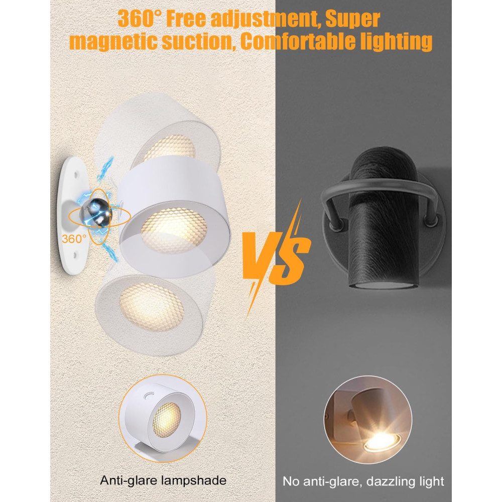 LED настенная лампа Jutyum с магнитным креплением и ДУ