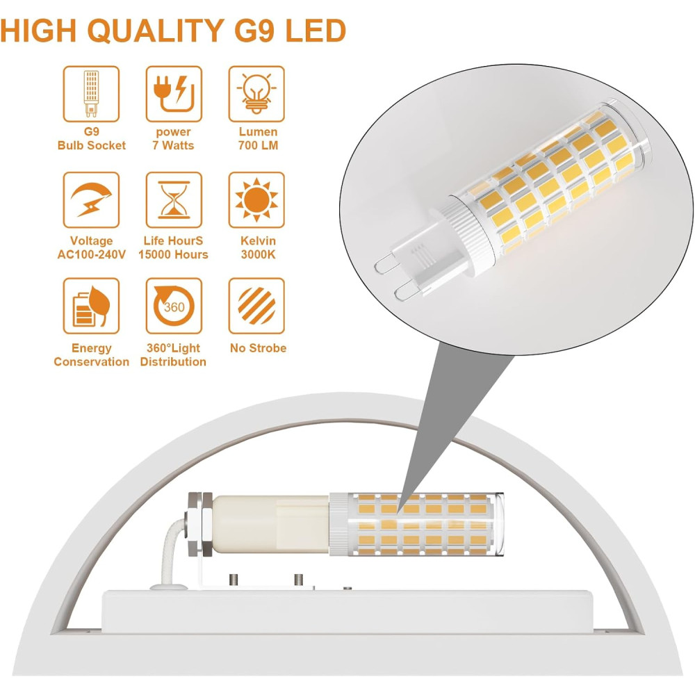 Настенный бра светильник HYDONG G9 7W LED гипсовый