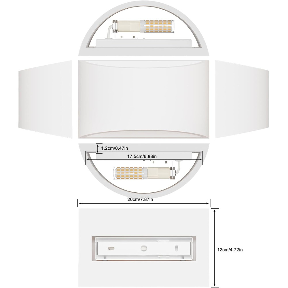 Настенный бра светильник HYDONG G9 7W LED гипсовый
