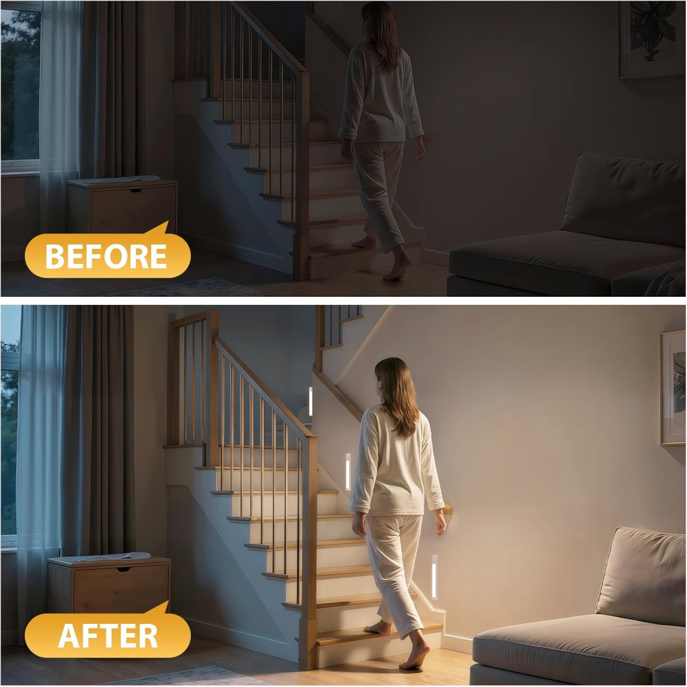LED светильники для шкафа с датчиком движения TANSOOL+ 40 см 2200 мАh 4000K комплект 2 шт