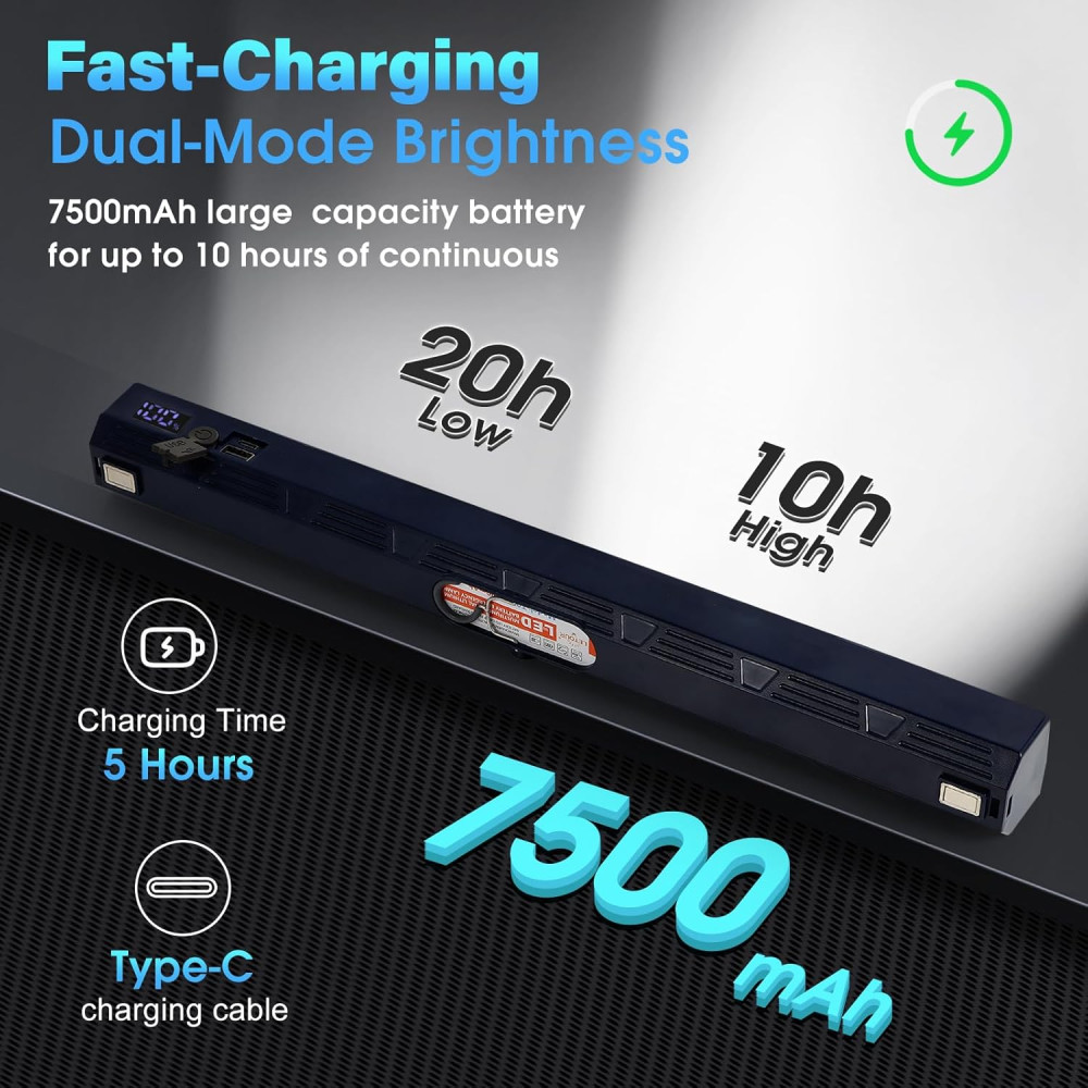 Магнитная светодиодная лампа LETOUR 40 см 7500 mAh