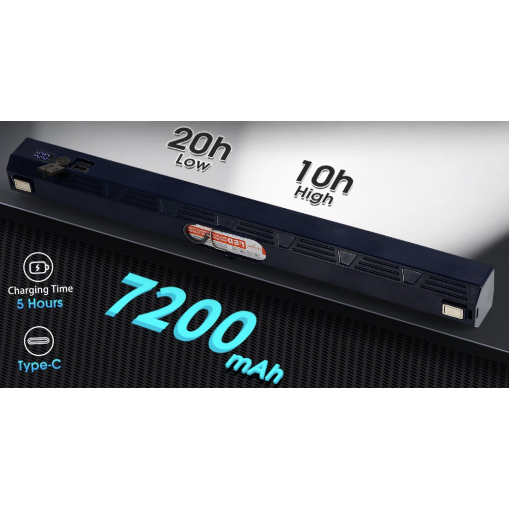 Магнитная светодиодная лампа LETOUR 40 см 7500 mAh