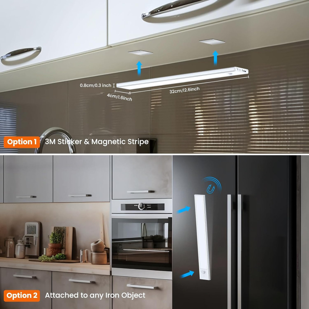 Портативный аккумуляторный светильник Qutava 84 LED с датчиком движения 3 цвета 5 уровней яркости