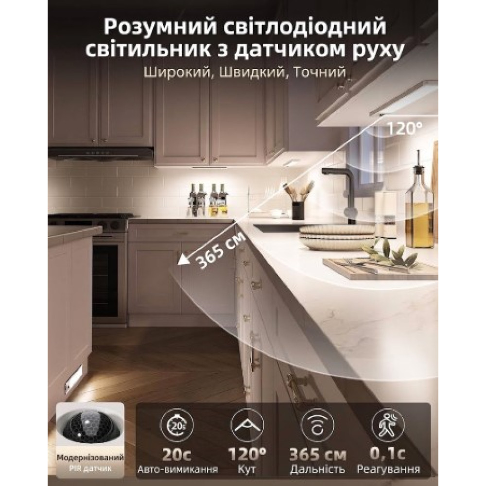 Светильники EZVALO LY-23 под шкаф 5 шт с датчиком движения и пультом