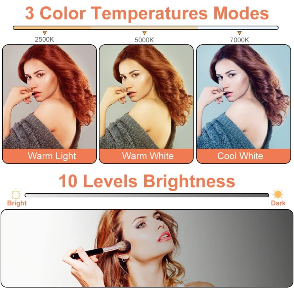 Кольцевая LED-лампа UBeesize для ноутбука с трехногой и клипсой 60 LED