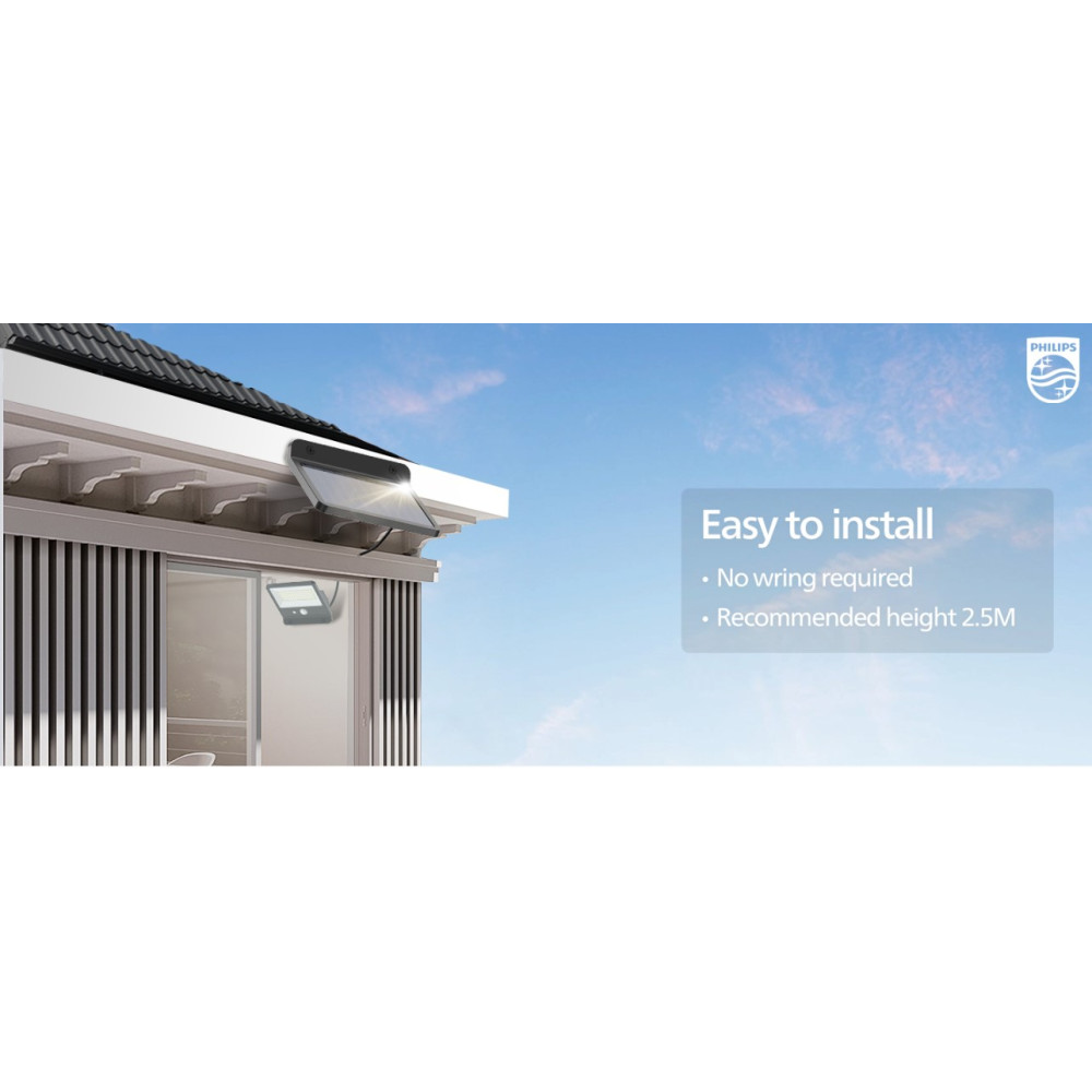Солнечный LED прожектор Philips с датчиком движения PIR и пультом IP65