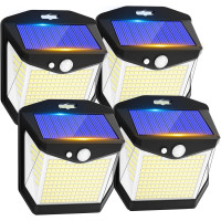 Настенный солнечный светильник Vanranger 248 LED датчик движения 3 режима IP65 4 шт
