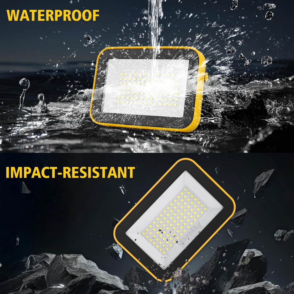Портативные аккумуляторные LED прожекторы NATPOW 2 шт 650 лм IP65 5 режимов 180° USB