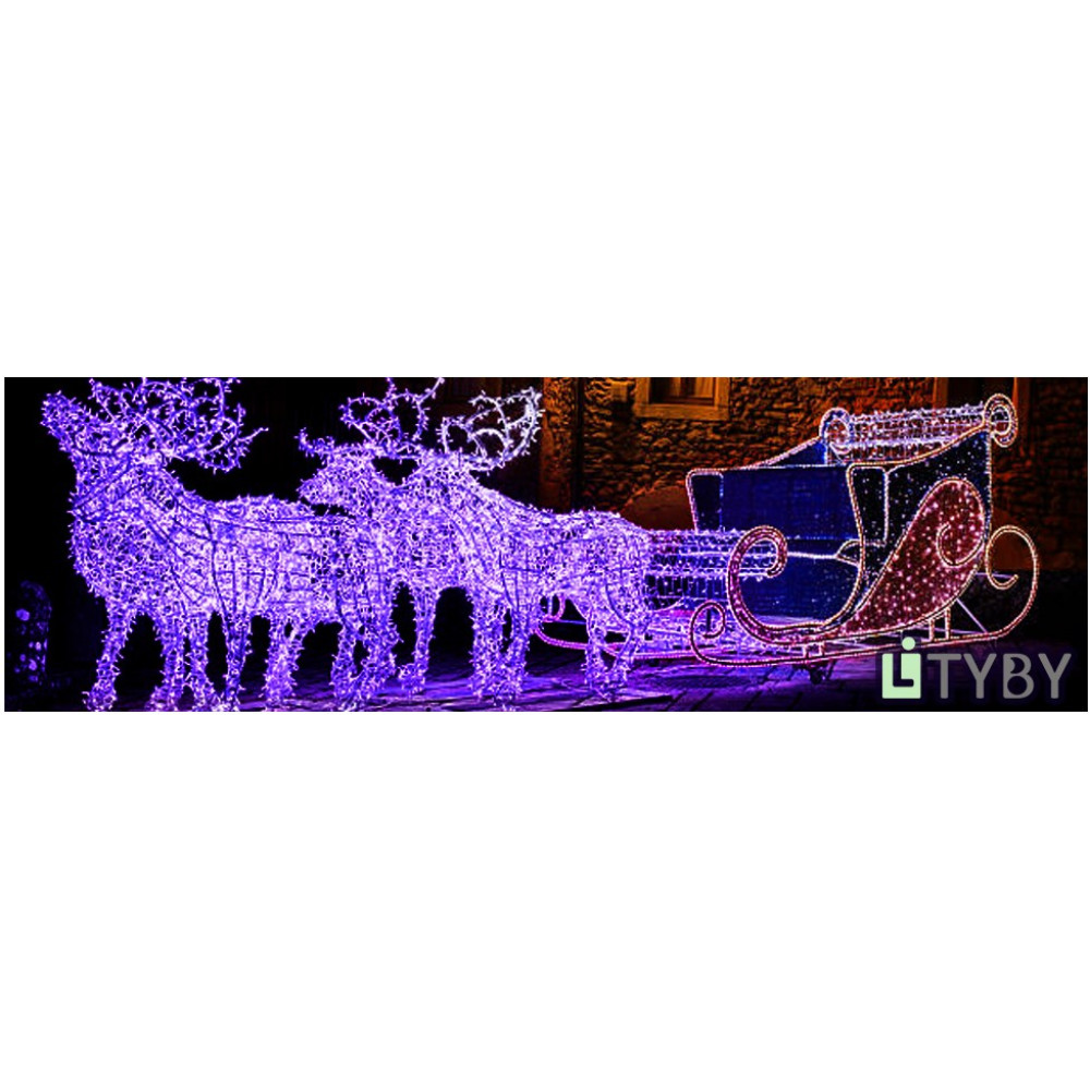 Гирлянда LITYBY 13 м 120 LED USB фиолетовая имеет 8 режимов и таймер 