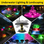 Подводные LED лампы для пруда T-SUN Led lights TS-F2230 16 млн цветов с приложением и пультом 4 шт