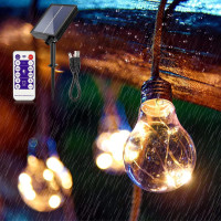 Солнечная гирлянда 20 LED лампочек Bogseth Retro 8 м USB и Solar с пультом