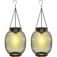 Подвесные LED фонари на солнечной батарее Collasis бронза IP65 набор 2 шт