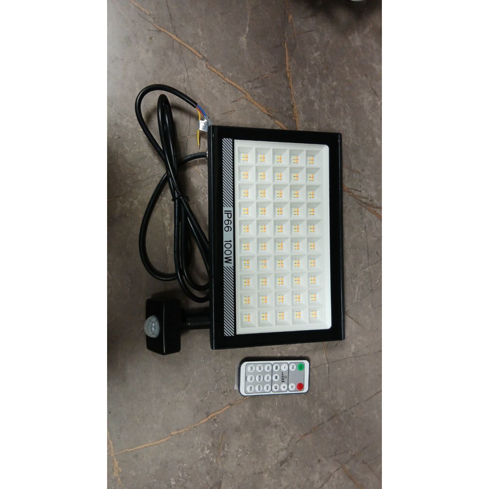 Прожектор NATPOW 100W с датчиком движения и пультом 200 LED