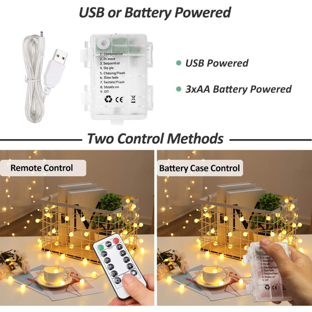 Гирлянда Zorela Globe Fairy Lights 15 м с пультом дистанционного управления