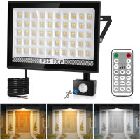 Прожектор NATPOW 100W с датчиком движения и пультом 200 LED