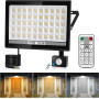 Прожектор NATPOW 100W с датчиком движения и пультом 200 LED