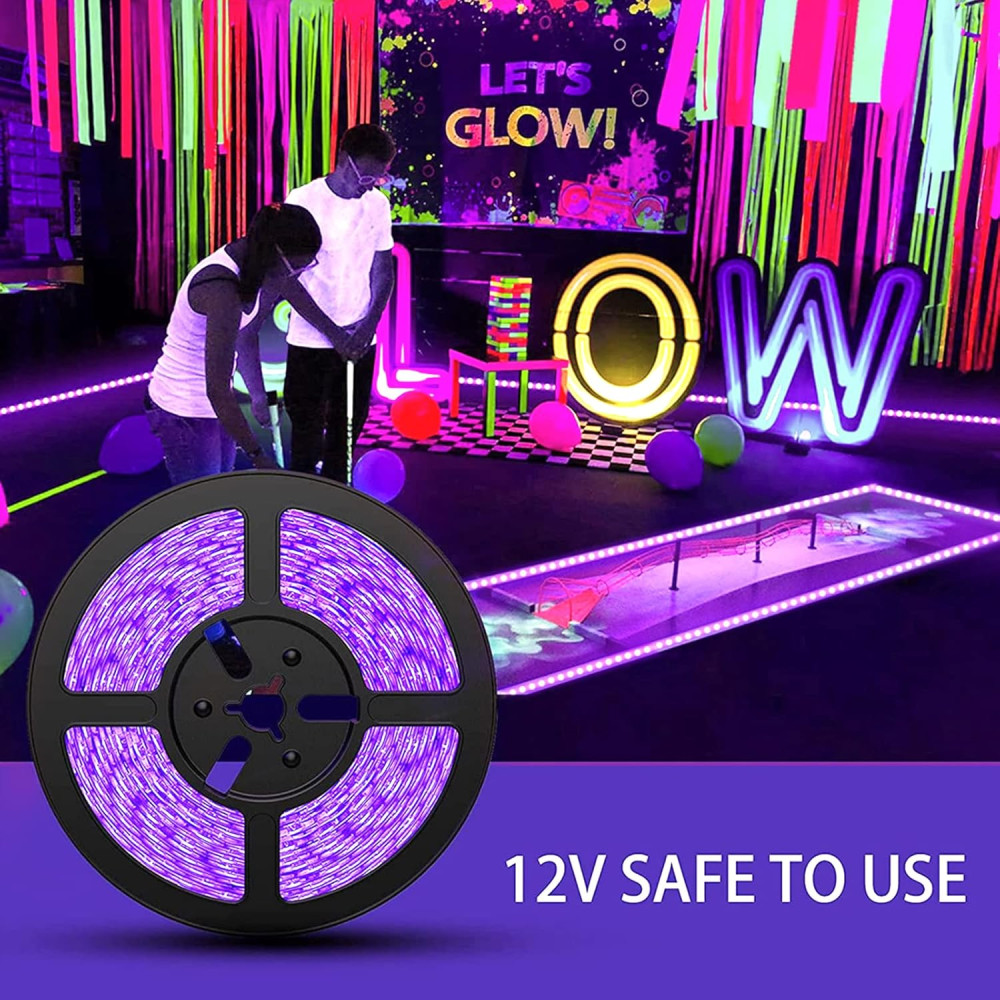 Ультрафиолетовая лента Onforu 5 м 300 LED UV 385–400 нм