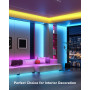 Светодиодная лента Mexllex 30 м 2 рулона по 15 м RGB Bluetooth синхронизация с музыкой приложение пульт