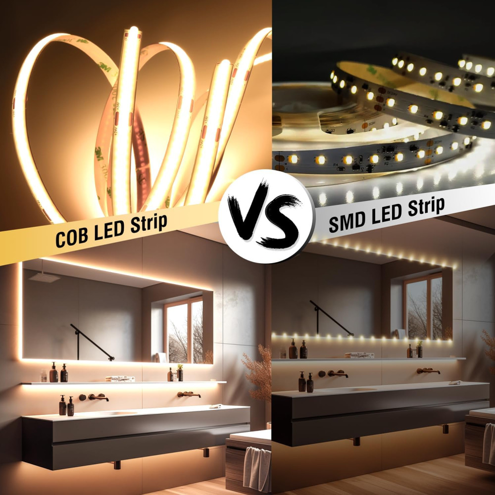 COB LED лента Luktix 10 м 24 В 3000K с пультом и блоком питания