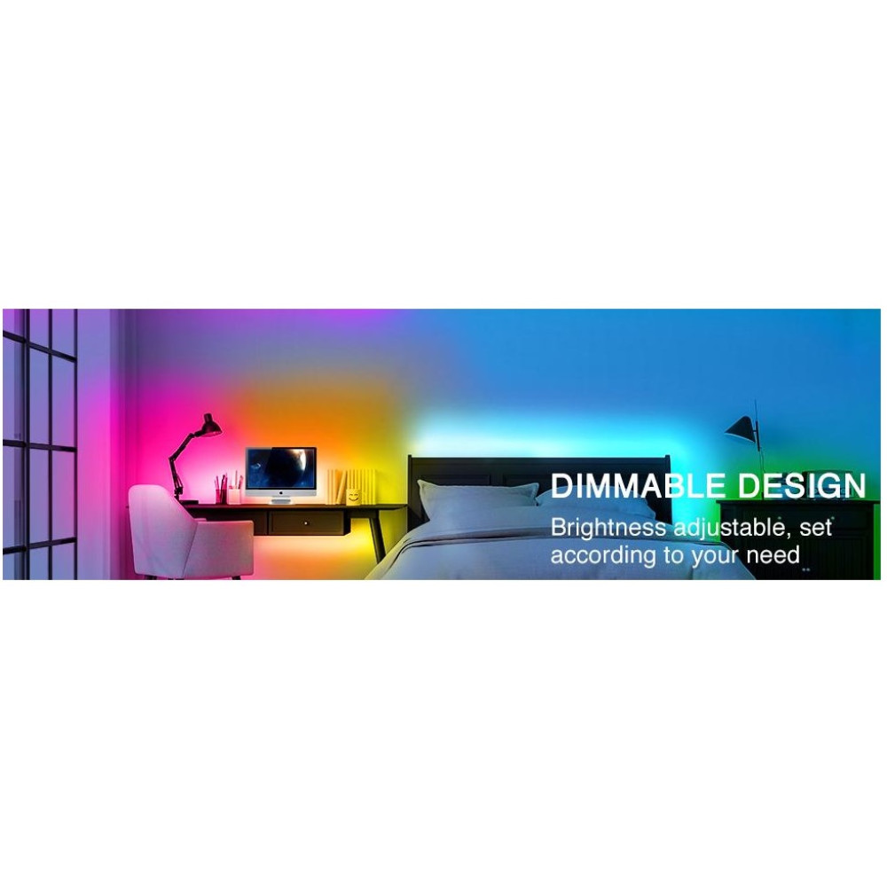 Phopollo RGB LED Стрічка 10м з пультом 44 клавіш гнучка змінює колір