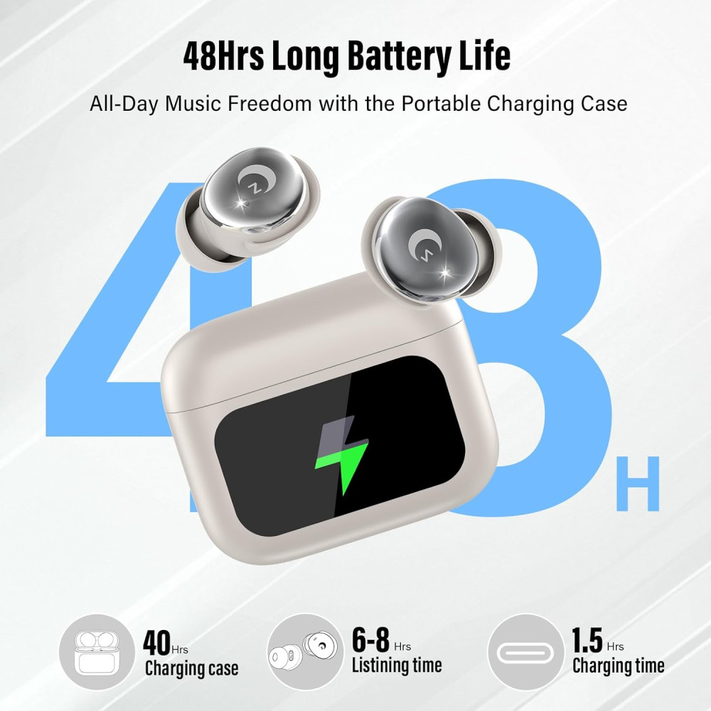 Навушники-вкладиші VEKJ L8 Pro Sleep, із сенсорним екраном, 5 режимів еквалайзера, IPX7