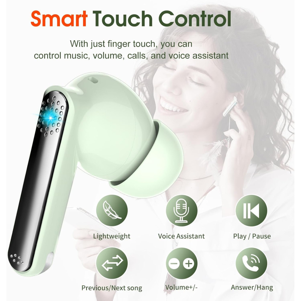 Наушники Bluetooth 5.3 SKIUDCT, со стереозвуком HiFi, с HD-микрофоном