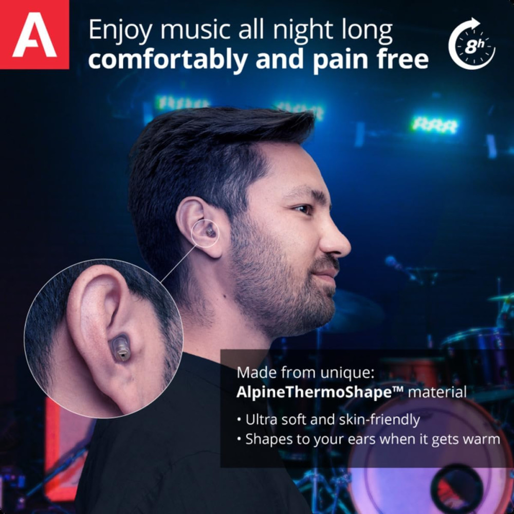 Високоякісні беруші Alpine MusicSafe Pro для музикантів та концертів з 3 фільтрами 