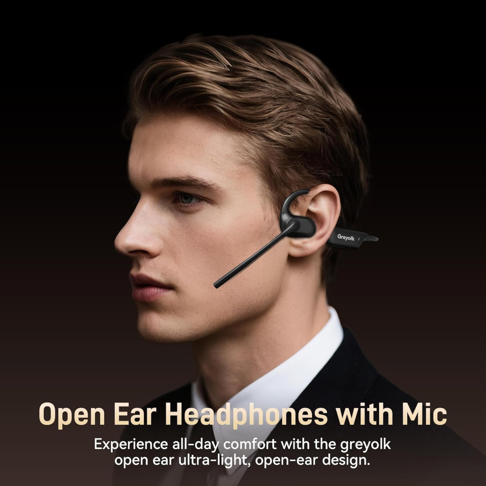 Bluetooth гарнитура GREYOLK V3 с микрофоном и AI шумопоглощением Bluetooth 5 4