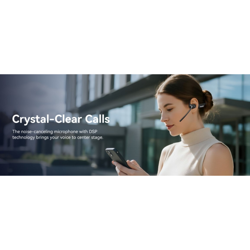 Bluetooth гарнитура GREYOLK V3 с микрофоном и AI шумопоглощением Bluetooth 5 4
