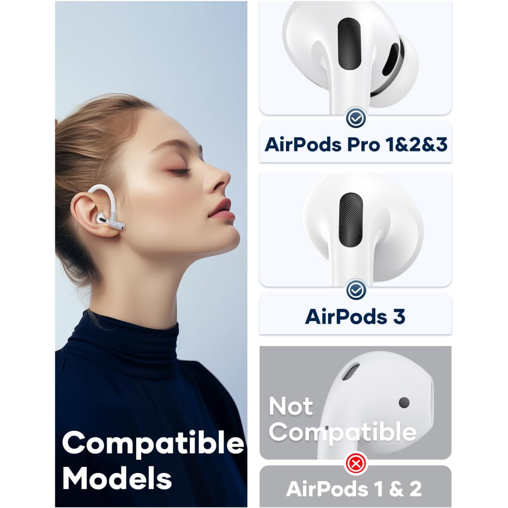 Крепления для AirPods противоскользящие и спортивные с ремешком от потери