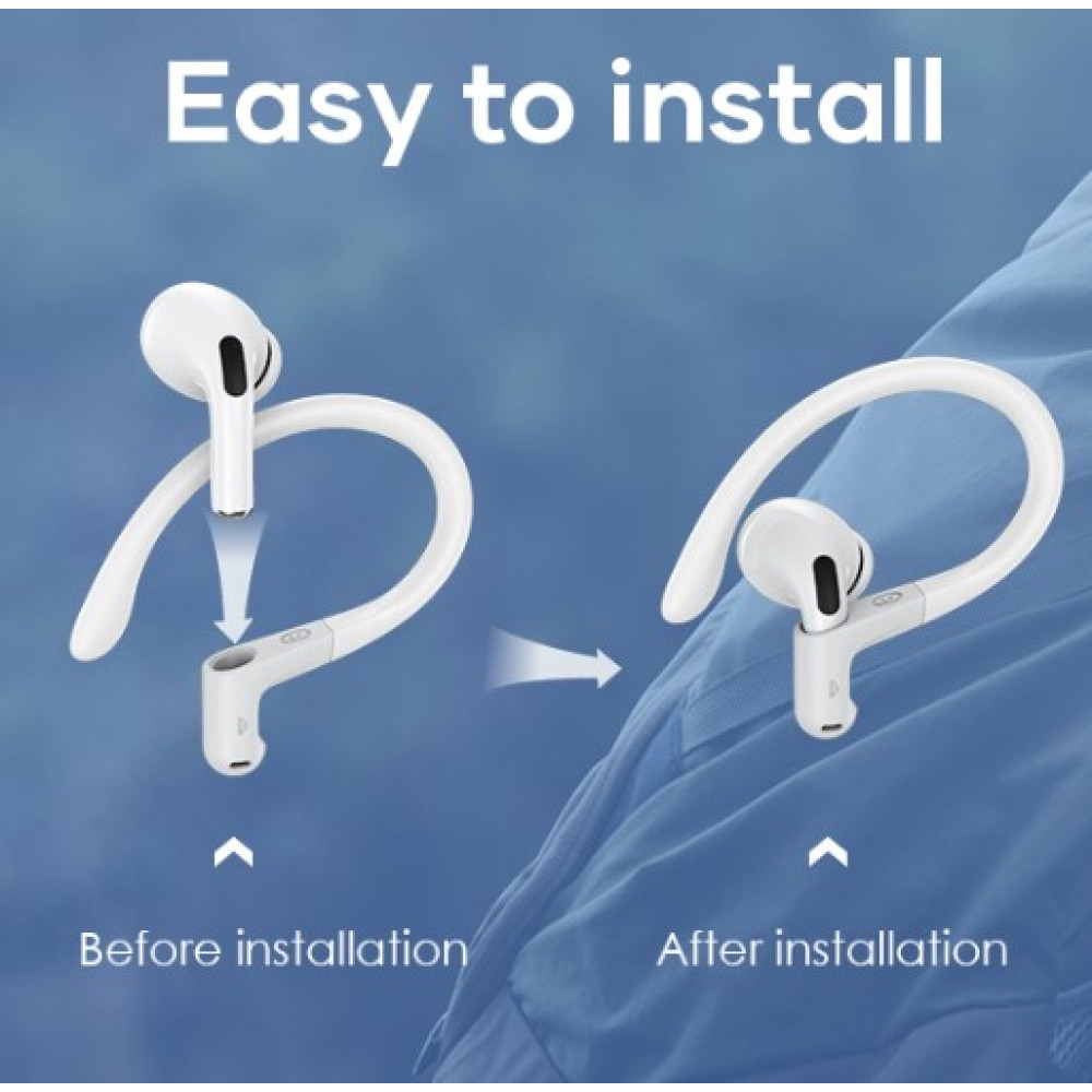 Крепления для AirPods противоскользящие и спортивные с ремешком от потери