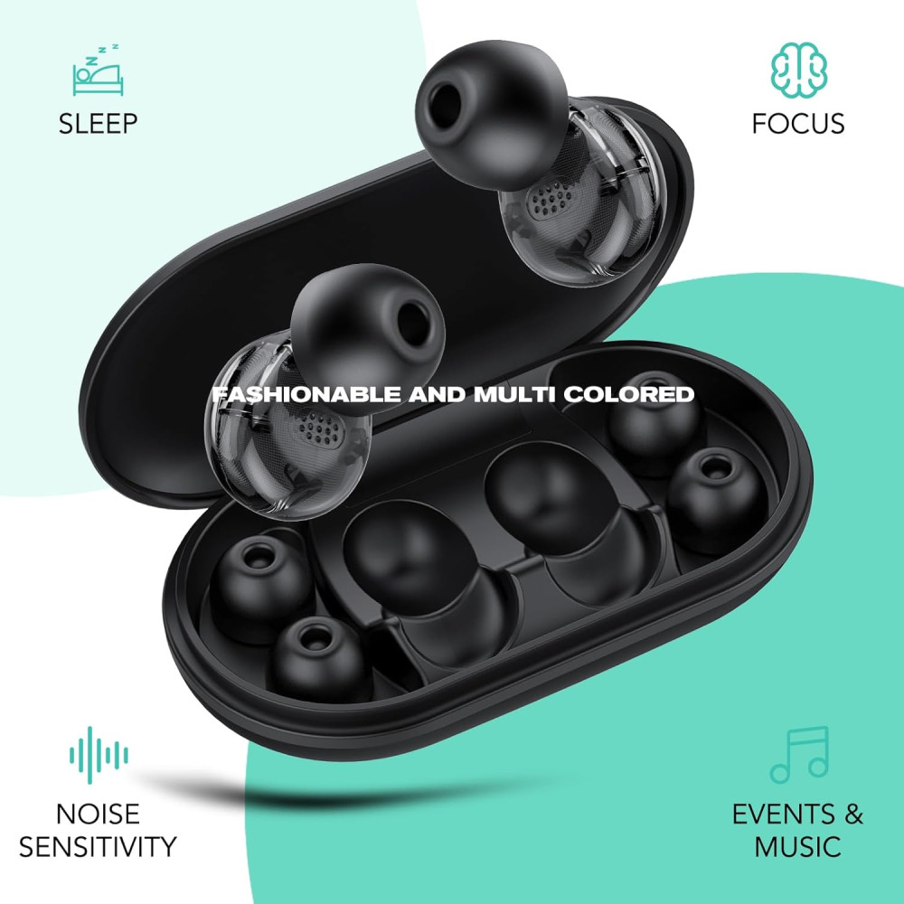 Беруши Quiet Earplugs J3 с футляром и сменными силиконовыми насадками –45 dB